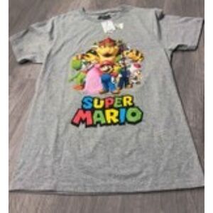 Super Mario Nintendo T Shirt XL Heather Gray Licensed Character Tee